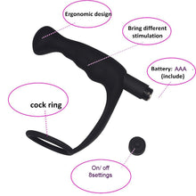 Silicone Male Prostate Massager Vibrator-Dildo Sex Toy (UK)