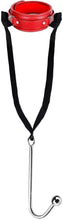 Metal Anal Hook with Adjustable Leather Collar & Bondage Strap Restraints Set,Stainless Steel Anal Plug with BDSM Harness Sex Collar, Adult Bondaged Restraint Kit for Men or Women Bedroom Fun