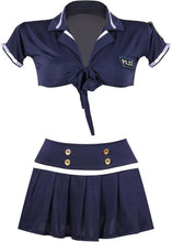 Sexy Police Cosplay for Women Sets 2 Pieces Anime Outfits Officer Airline Stewardess Costume Uniform for Halloween