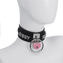 Black Choker Faux Bondage baby Girl CUM Daddy Sissy Necklace Collar