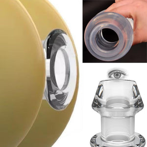 Large Hollow Peep Anal Plug with Anti-Leakage Liquid Plug Waterproof A LuxiLinge Large Hollow Peep Anal Plug with Anti-Leakage Liquid Plug Waterproof A LuxiLinge