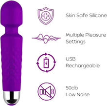 Pleasurables Wand Vibrator Sex USB Charging Massage Wand with 20 Modes and 8 Speeds The Perfect Sex Toy for Women, Men and Couples - Also Works as a Clitoral Stimulator - UK Seller G Spot Orgasm