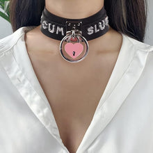 Black Choker Faux Bondage baby Girl CUM Daddy Sissy Necklace Collar