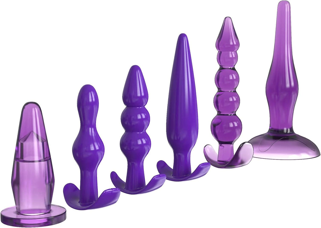 Beginner Butt Plug Anal Trainer Set, 6 Pcs Butt Plug Training Kit LuxiLinge Beginner Butt Plug Anal Trainer Set, 6 Pcs Butt Plug Training Kit LuxiLinge