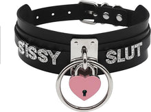 Black Choker Faux Bondage baby Girl CUM Daddy Sissy Necklace Collar