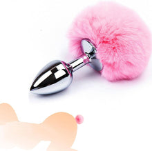 Pink Bunny Butt Plug Tail Faux Fur Fluffy Tail Rabbit Tail for Anal Plug Sexy Butt Plug Tail Anal Sex Plug Cosplay Adult Toys