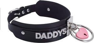 Black Choker Faux Bondage baby Girl CUM Daddy Sissy Necklace Collar