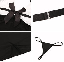 Womens Office Secretary Costume Naughty Teacher Uniform  Babydoll Halter Mini Hip Skirt Black