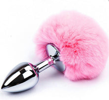 Pink Bunny Butt Plug Tail Faux Fur Fluffy Tail Rabbit Tail for Anal Plug Sexy Butt Plug Tail Anal Sex Plug Cosplay Adult Toys