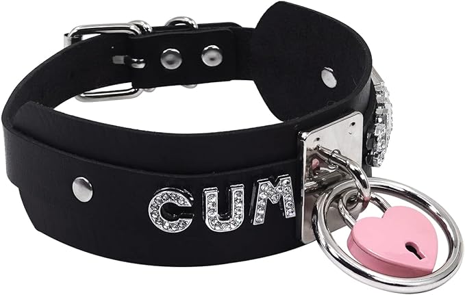 Black Choker Faux Bondage baby Girl CUM Daddy Sissy Necklace Collar