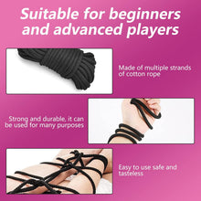 Bondage Soft Rope Restraint Kit BDSMM for Sex 3pack 10 M/32 Feet Black Red &amp; Purple Soft Adult Sex Toy Fetish Things for Women Men Couples Bondageromance Restraining Handcuff Equipment Set