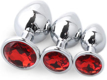 3 PCS Butt Plug, Stainless Steel Anal Plug in 3 Sizes, Anal Sex Toys for Men Women, Non-Slip Butt Plug Set Washable Rustproof for Gay Couples (7cm 8.2cm 9cm)