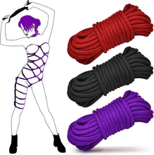 Bondage Soft Rope Restraint Kit BDSMM for Sex 3pack 10 M/32 Feet Black Red &amp; Purple Soft Adult Sex Toy Fetish Things for Women Men Couples Bondageromance Restraining Handcuff Equipment Set
