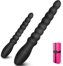 Mens Soft Silicone Vibrating Anal Beads Butt Plug Dildo Prostate Massager