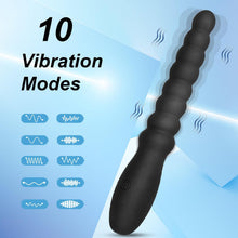 Mens Soft Silicone Vibrating Anal Beads Butt Plug Dildo Prostate Massager