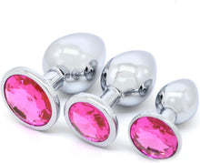 3 PCS Butt Plug, Stainless Steel Anal Plug in 3 Sizes, Anal Sex Toys for Men Women, Non-Slip Butt Plug Set Washable Rustproof for Gay Couples (7cm 8.2cm 9cm)