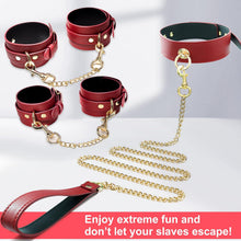 BDSM Bed Bondage Restraints Kit Sex Toys for Couples Set, Fetish Adjustable Leather Hand &amp; Ankle Cuffs Choker with Leash Set Adult Toys SM for Couples, Adult Beginner Gear &amp; Accessories Bondages Rope