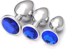 3 PCS Butt Plug, Stainless Steel Anal Plug in 3 Sizes, Anal Sex Toys for Men Women, Non-Slip Butt Plug Set Washable Rustproof for Gay Couples (7cm 8.2cm 9cm)