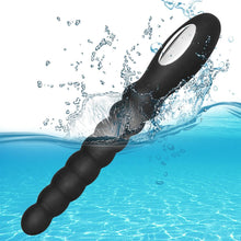 Mens Soft Silicone Vibrating Anal Beads Butt Plug Dildo Prostate Massager