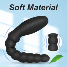 Mens Soft Silicone Vibrating Anal Beads Butt Plug Dildo Prostate Massager