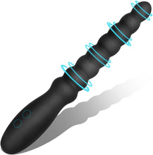 Mens Soft Silicone Vibrating Anal Beads Butt Plug Dildo Prostate Massager