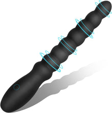 Mens Soft Silicone Vibrating Anal Beads Butt Plug Dildo Prostate Massager