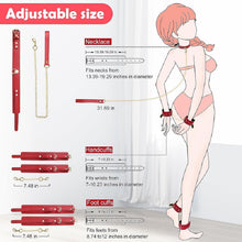 BDSM Bed Bondage Restraints Kit Sex Toys for Couples Set, Fetish Adjustable Leather Hand &amp; Ankle Cuffs Choker with Leash Set Adult Toys SM for Couples, Adult Beginner Gear &amp; Accessories Bondages Rope