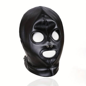 Fetish Faux Kinky Head Hood Mask Bondage BDSM Fits all Role Play