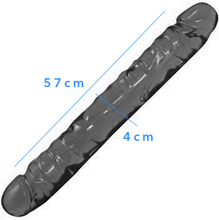 Black Real Feel 22 Inch (57cm) double ended Dildo Sex toy  E9