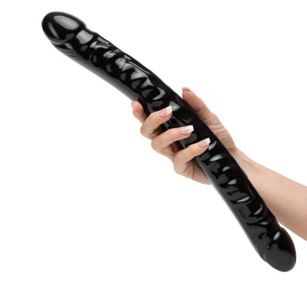 Black Real Feel 22 Inch (57cm) double ended Dildo Sex toy  E9