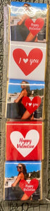 10 pack of personalised photo / name Valentines Love You Theme Chocolates
