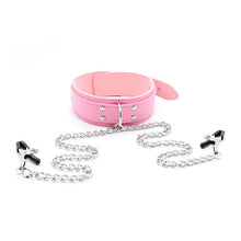 Kinky Fantasy Collar with attached Nipple Clamps