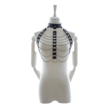 The 7865 Leather Bondage Halter top Harness