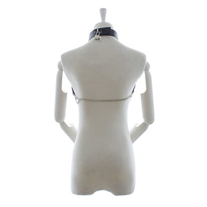 The 7865 Leather Bondage Halter top Harness