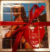 Personalised photo 25 Piece Chocolate Gift Board - Great Valentines Love Gift idea - Custom photo