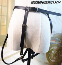 Bondage Style Harness with Cuffs fur lined Open Crotch Thong Style BDSM Restraint 3028