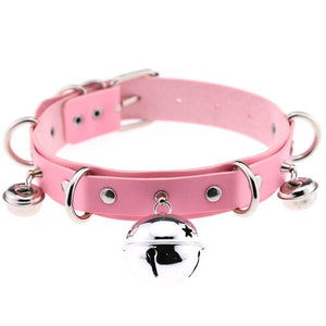 Pink Buckle Choker with Pendant