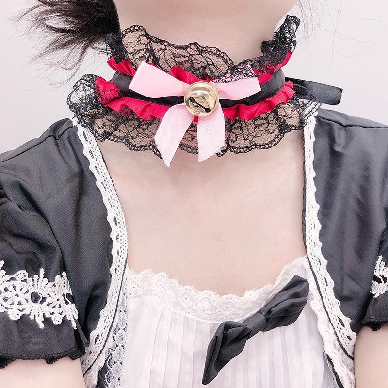 Lace Kitten Choker with Bell