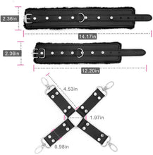 Hog Tie Leg Ankle Wrist Cuffs Bondage Restraints Set Kit Cuff Faux Unisex