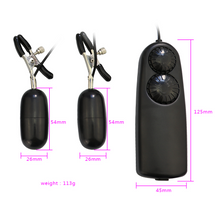Vibrating Multi Speed Nipple clamps Bondage Sex toy for Him & Her